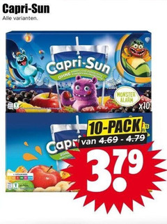  fruitdrank 10 capri sun vitamines monster alarm pack 