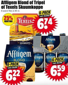 affligem texels speciaalbieren 6 25 30 blond tripel skuumkoppe pack fles speciaalbier triple 7 em 65 