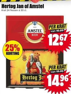  amstel hertog jan krat bier 24 25 30 1267 1870 flessen 