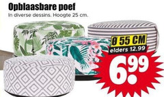  poef 25 opblaasbare dessins hoogte cm elders 69 