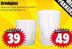 60 250 360 drinkglas dranken inhoud ml elders pakkers 