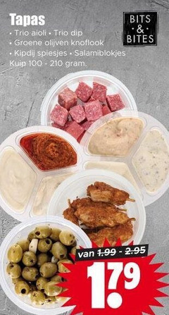  tapas 100 210 trio aioli dip groene olijven knoflook kipdij spiesjes kuip bits bites 17 