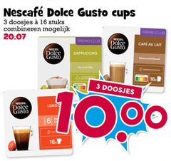  nescafe dolce gusto capsules 3 6 16 100 cups doosjes stuks combineren premio club mcafee lait cappuccino sourced balanced round robusta selection 16x lungo 