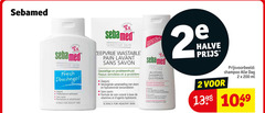  sebamed douchegel shampoo 2 200 ph sensitive skin fresh vitaliserend verfrissend sans savon rafraichissant science for healthy zeepvrije pain gevoelige probleemhuid peaux sensibles probleem zeepvrij verzorgende samenstelling vitamineboost hydraterende bestanddelen formule base vitamines hydratants hair care alledag quotidien normaal droog haar cheveux norma volume du sa dr halve dag ml 