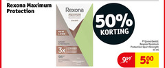  rexona deodorant 45 50 500 protection new cream sport strength 3x basic anti-perspirant anti transpirant dermatologisch tested one ml 