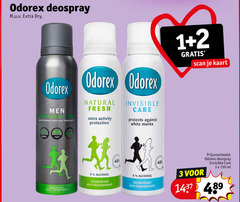  odorex deodorant 1 2 3 150 deospray dry men fresh protection freshness when your body need natural invisible activity care protects against white marks scan kaart alcohol anti transpirant ml 