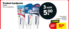  prodent tandpasta 3 24 500 ml multipakken kids cool mint bescherming 10x b tandem tan wangen tong mond aardbeiensmaak 