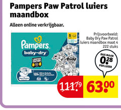  pampers luiers 4 6300 paw patrol online baby dry limited edition maat stuks luier stops protect ultra schutz protection 