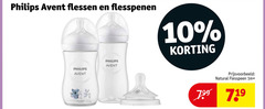  10 philips avent flessen flesspenen natural flesspeen 