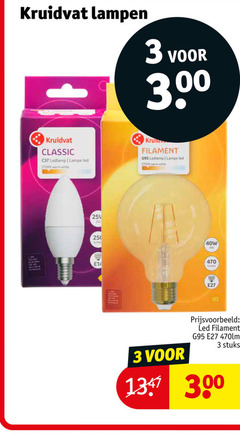  3 20 250 300 kruidvat lampen classic ledlamp led war filament warm e14 e27 stuks 