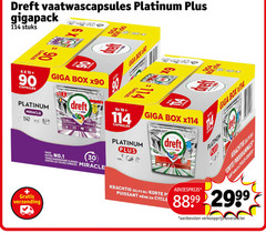  dreft vaatwasmiddel 6 15 19 30 90 vaatwascapsules platinum gigapack stuks giga box capsules miracle no.1 verzending 6x notre hardnekkige vlekken min les taches coriaces cr korte programmas courts cycle 
