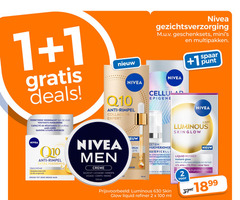  1 2 4 30 100 150 deals nivea veerkracht huid versterkte la peau q10 anti rimpel collageen expert gezichtsverzorging geschenksets multipakken spaar punt luminous skin glow bio arganolie droge men creme gezicht lichaam handen visage corps mains ml zichtbare tekenen to uitziende vrouwen 3 typen hyaluronzuur bewezen liquid refiner instant milde exfoliatie aloe vera gladde huidteint 