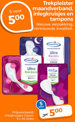  inlegkruisjes maandverband tampons 5 45 500 trekpleister nieuwe vertrouwde absorptie anti zones ultra normaal nacht vleugels classic dun stuks 