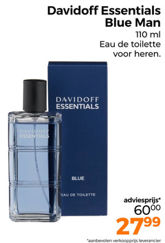  davidoff essentials blue man ml eau toilette heren 60 