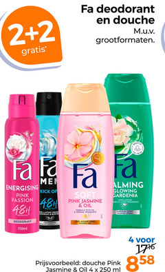  fa douchegel deodorant 2 4 250 1776 douche grootformaten energising pink passion protection men kick lasting fresh odorant skin soft jasmine oil formula with sensual fragrance scent aquatic shower gel 150ml gentle to glowing gardenia dod calming cream ml 