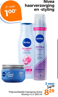  2 42 100 250 2e nivea haarverzorging styling drying out diamond gloss brilliance shampoo shampooing strong uv protection panthenol vitamin care hold creme gel reservoir diamant finest shine intense proven spray fixatie fixation haarspray ml 