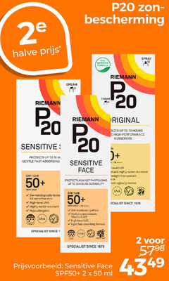 2 10 19 50 2e halve p20 bescherming eco improved formula spray riemann sensitive protects up to gentle fast cream face against hours original high b sunscreen hi uva at and highly water resistant tested uvb dermatologisch for skin moisturizing effect contains antioxidants vitamin level super specialist since light ultra spf50 ml 