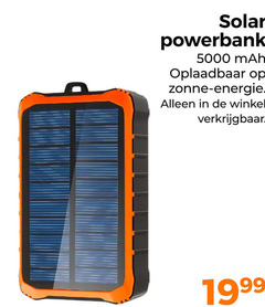  5000 solar powerbank oplaadbaar zonne energie 