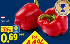  paprika supermarkt groente fruit rood stuk 
