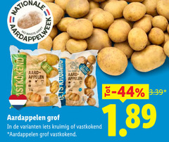  aardappelen 50 aardappelschijfjes appelen 1.3kg waste grof kruimig vastkokend 