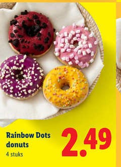  donuts 4 rainbow stuks 