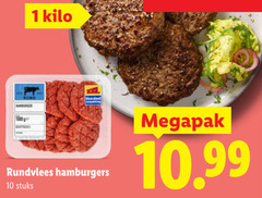  hamburgers 1 10 kilo hamburger voordeel rundvlees stuks 