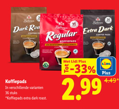  bellarom koffiepads 36 100 dark coffee certified coppenrath pads regular gecertificeerde arabica robusta stuks roast 