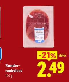  100 rookvlees runder 