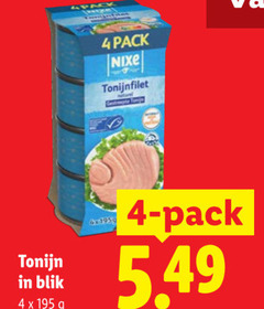  tonijn in blik 4 pack tonijnfilet 