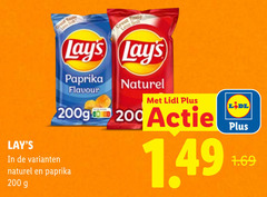  lays chips 200 taste lens less salt paprika naturel flavour 