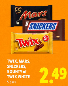  twix bounty mars snickers chocoladerepen 5 15 white pack 