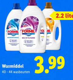  formil wasmiddel for morning breez sea flowers wasbeurten liter 3.99 