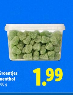  snoep 300 groentjes menthol 