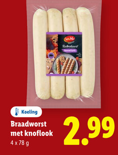  braadworst 4 koeling knoflook 