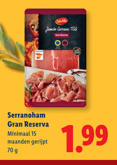  15 serrano reserva serranoham minimaal maanden gerijpt 