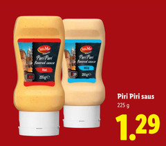  snacksaus 225 sauce hot ge mild piri saus 