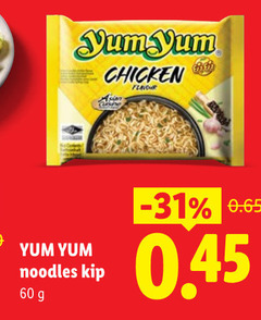  60 yum chicken asian flavour noodles kip 
