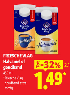  friesche vlag koffiemelk goudband halvamel ml romig halfvolle 