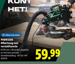  45 48 1500 park parkside afkortzaag mm tanden zaagblad laser verstekinstelling 