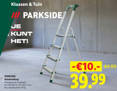  12 44 150 160 klussen tuin iii parkside huishoudtrap ingeklapt cm 