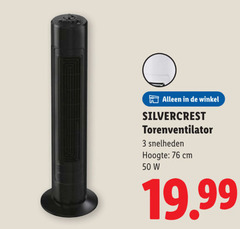  3 50 silvercrest torenventilator snelheden hoogte cm 