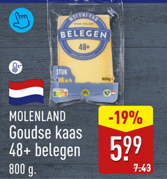  kaas molenland gouda holland belegen 48 stuk 800g goudse 