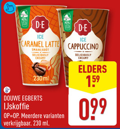  douwe egberts ijskoffie 40 less plastic ice d.e caramel latte cappuccino creamy elders meerdere ml 
