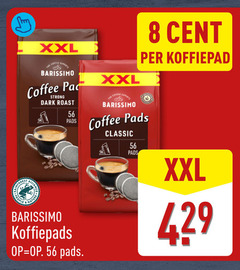  barissimo koffiepads 8 people xxl coffee nature strong dark roast pads experts classic cent koffiepad 