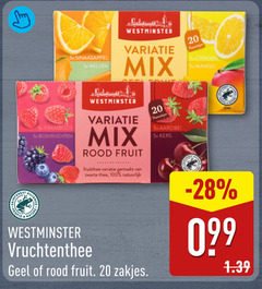  westminster thee 20 100 5x sinaasappel meloen variatie mix theezakjes citroen mango people nature framboos bosvruchten rood fruit fruitthee gemaakt zwarte natuurlijk vruchtenthee geel zakjes aardbei kers 