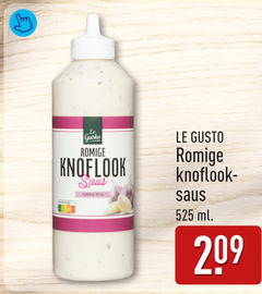  snacksaus 209 le gusto romige knoflook saus turkse stijl ml 