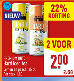  hard seltzer 2 22 25 45 200 dr premium dutch iced tea lemon 250ml gluten free peach stuk 
