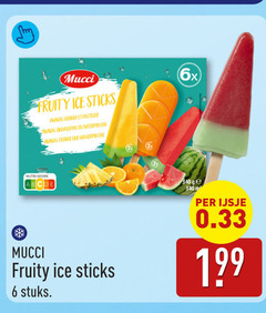  waterijs 6 25 fruity ice sticks ananas orange sinaasappel watermeloen 6x 2x nutri score stuks ge ijsje 