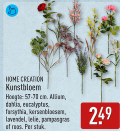  kunstbloemen home creation kunstbloem hoogte cm allium dahlia eucalyptus forsythia kersenbloesem lavendel lelie pampasgras roos stuk 