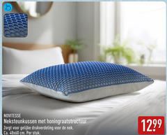  hoofdkussen novitesse neksteunkussen honingraatstructuur drukverdeling nek ca. cm stuk 
